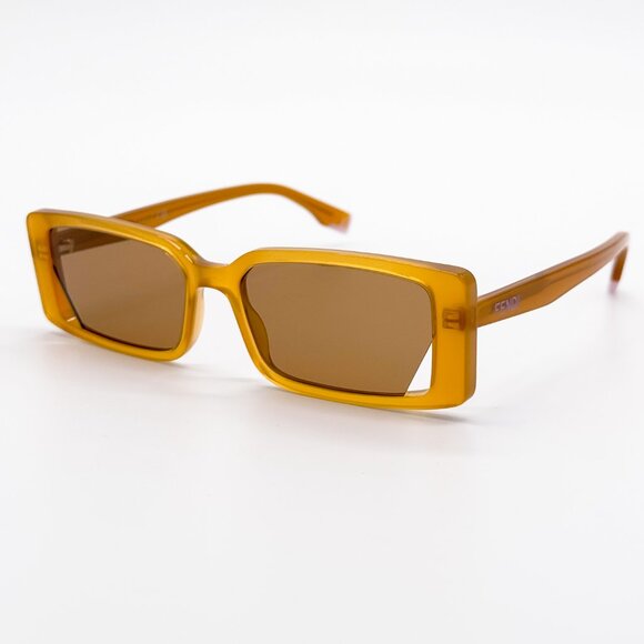 NEW FENDI FE40164I 44J SQUARE ORANGE SUNGLASSES FENDI - Picture 1 of 10